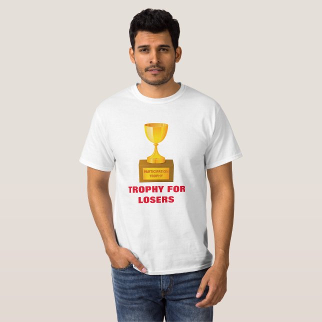 Camiseta Troféu para o impressão dos vencidos no t-shirt do (Frente Completa)