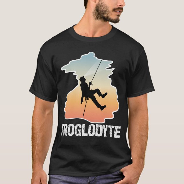 Camiseta Troglodyte - Espeleologia Espeleológica Engraçada (Frente)