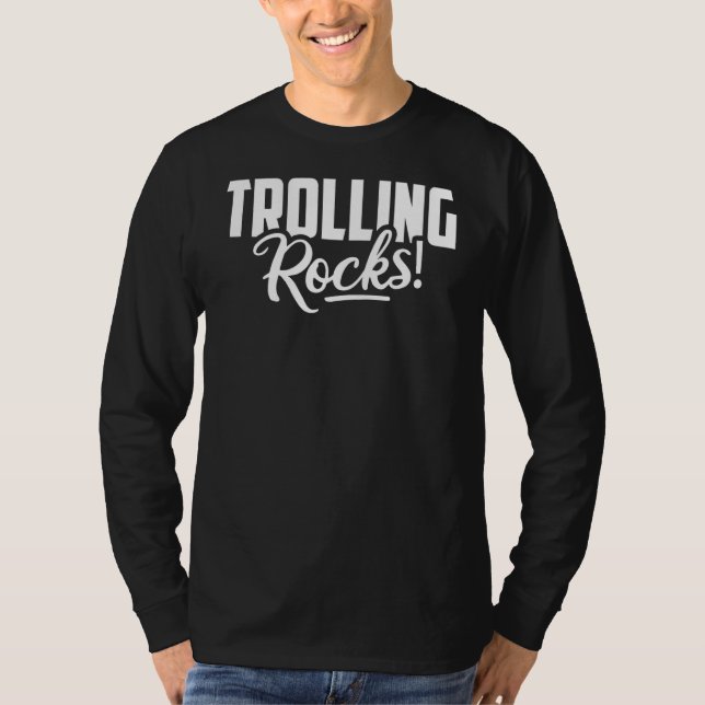Camiseta Troling Rocks Internet Troll Online Troll Sarcast (Frente)