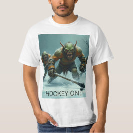 Camiseta Troll De Hóquei No Gelo, Um T-Shirt