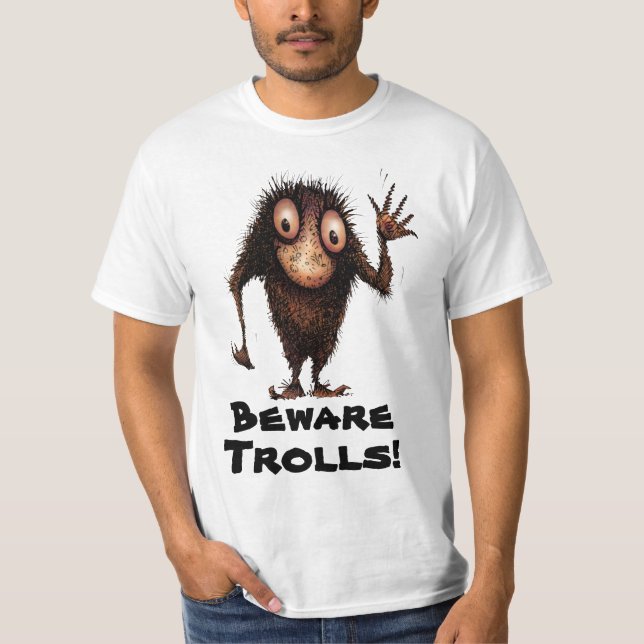 Camiseta Troll engraçado dos desenhos animados (Frente)