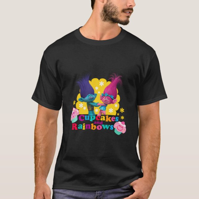 Camiseta Troll Ramificação E Cupcakes De Papoila (Frente)