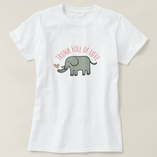 Camiseta Tromba Che Transborda Amor Elefante Fofo Rabiscado