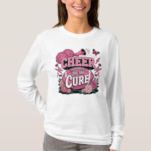 Camiseta Trombeta de Futebol com Laço Rosa Cheer For The Cu