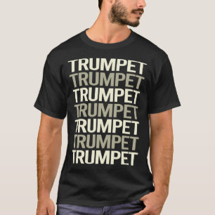 Camiseta Trombeta de Texto Branco