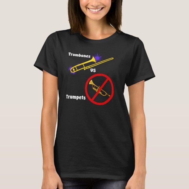 Camiseta Trombeta do Trombone v (menina) (Frente)