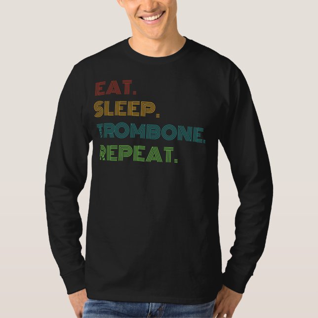 Camiseta Trombone Chuckles: Coma, Dorme, Trombone Repita Di (Frente)