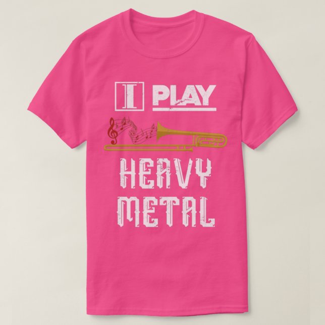 Camiseta Trombone de música Heavy Metal (Frente do Design)