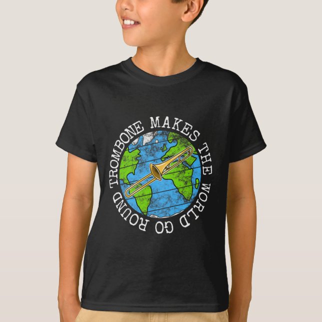 Camiseta Trombone faz o mundo girar (Frente)