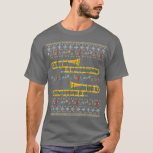 Camiseta Trombone Feia Natal Suor Luzes de Natal F