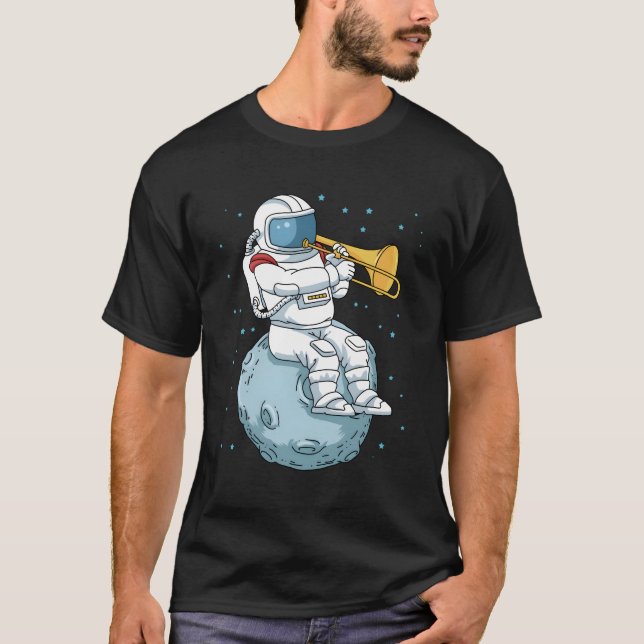 Camiseta Trombone Jazz Music Marching Banda Trombone (Frente)