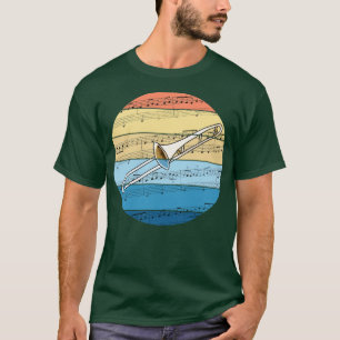 Camiseta Trombone Music Notation Trombonista Músico do Bras