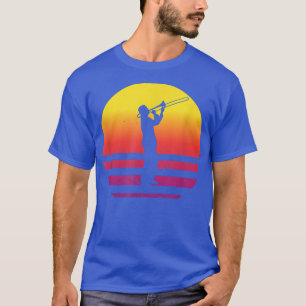 Camiseta Trombone Retro Trombone Jazz Instrumento Musical T