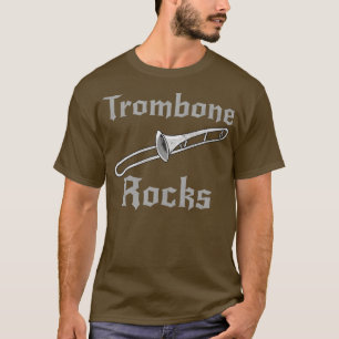 Camiseta Trombone Rocks Trombonista Gótico Heavy Rock Brass
