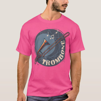 Camiseta Trombone Trombone Ópera Nota Peça Nota Flat Trom