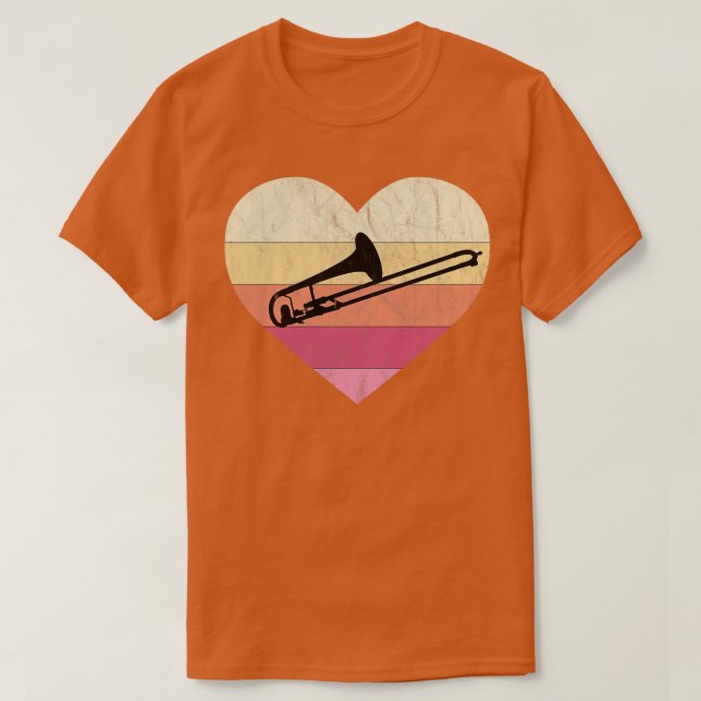 Camiseta Trombonista Adora Jogar Trombone (Frente do Design)