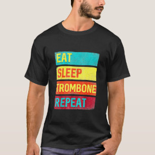 Camiseta Trombonista comendo trombone de sono Repetir