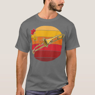 Camiseta Trombonista de queda de trombone outono Brass de A