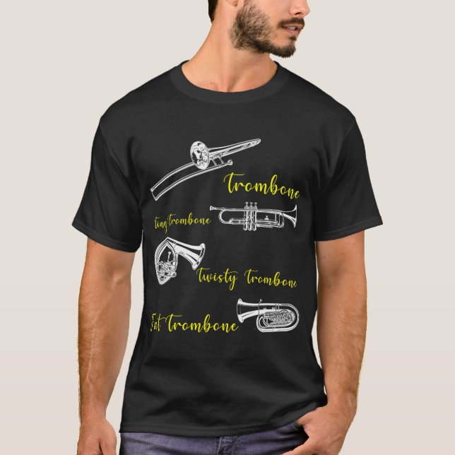 Camiseta Trombonista De Todo O Tipo De Trombone (Frente)