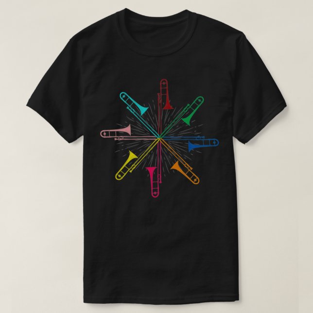Camiseta Trombonista Musical por Instrumentos Musicais (Frente do Design)