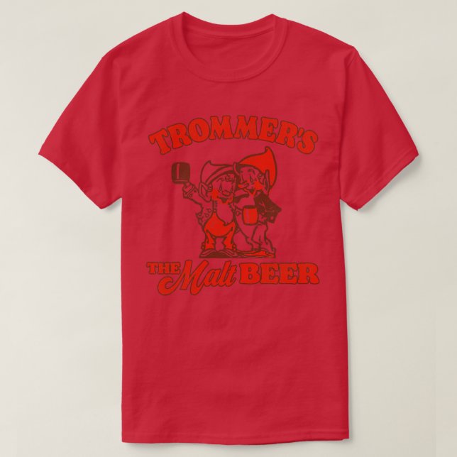 Camiseta Trommers Gnomos Retro Defunct Malt Beer (Frente do Design)