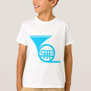 Camiseta Trompa francesa - azul-céu