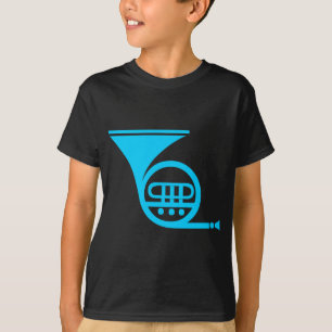 Camiseta Trompa francesa - azul-céu