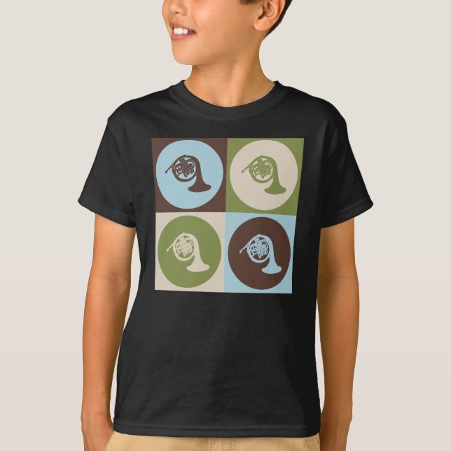 Camiseta Trompa francesa do pop art (Frente)