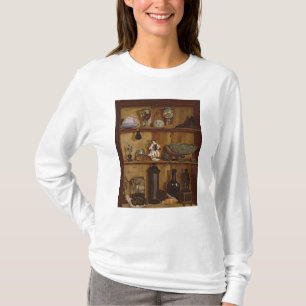 Camiseta Trompe - l ' oeil com uma estatueta de Hercules
