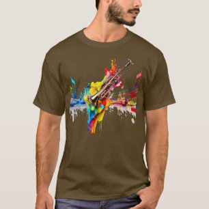 Camiseta Trompete Arco-Íris