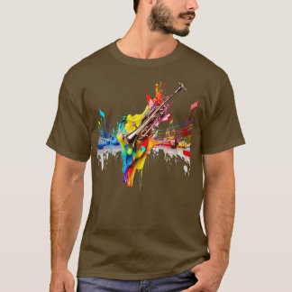 Camiseta Trompete Arco-Íris