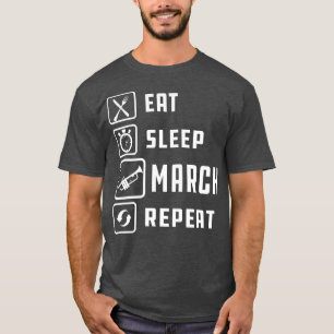 Camiseta Trompete Coma Dormindo Marcha Repetir w
