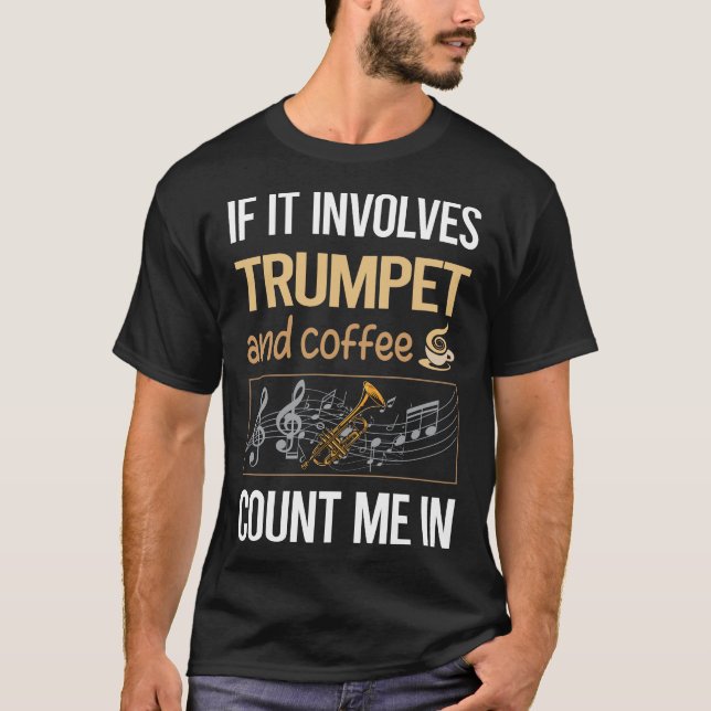 Camiseta Trompete de café (Frente)