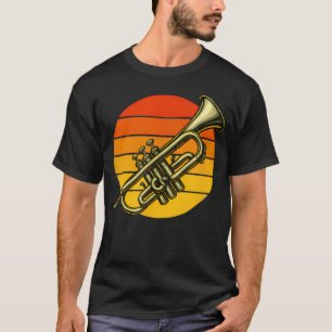 Camiseta Trompete Estilo Retro Para Um Trompete