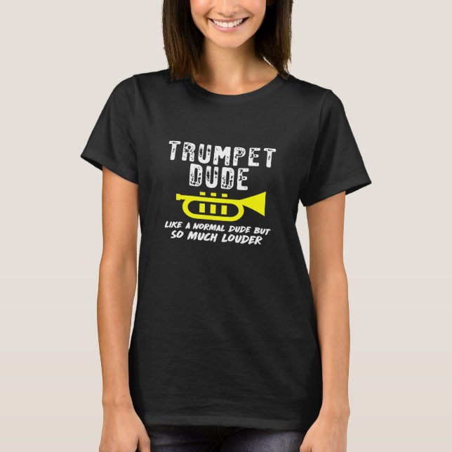 Camiseta Trompete - Jogo Engraçado de Trompete Engraçado na (Frente)