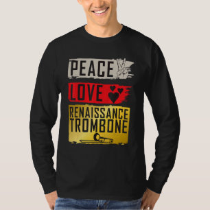 Camiseta Trompete Musical Instrumento Renascença Paz Amor