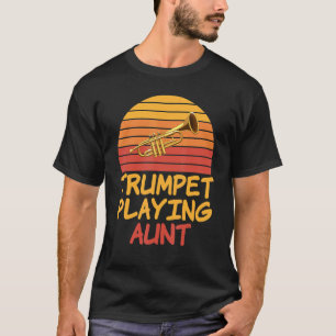 Camiseta Trompete Reproduzindo Estilo De Retrô Da Tia Vinta