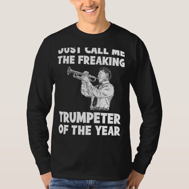 Camiseta Trompeter do Ano Tee | Hilarious Mus (Frente)