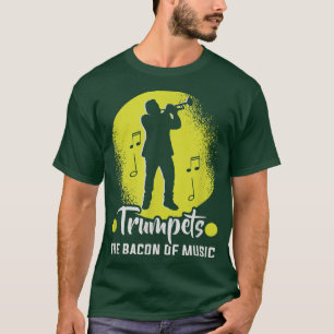 Camiseta Trompetes o bacon da música Trumpeter Play