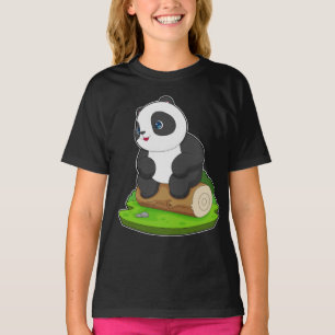 Camiseta Tronco de árvore Panda
