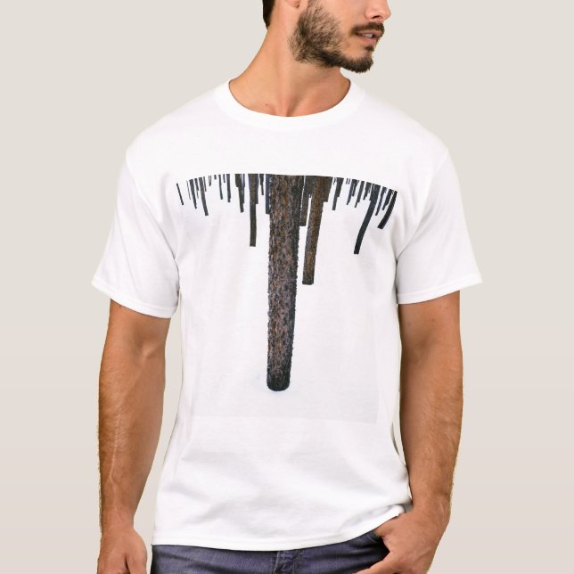 Camiseta Troncos de árvore na neve (Frente)
