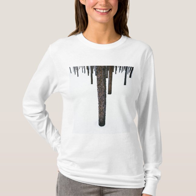 Camiseta Troncos de árvore na neve (Frente)