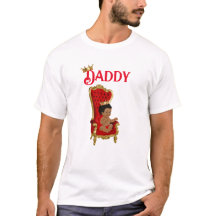 Trono Príncipe Vermelho Dourado Bebê Menino Afro-A