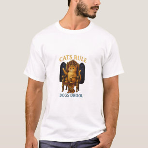 Camiseta Trono Real do Gato - Gatos Reinam, Cachorros Babam