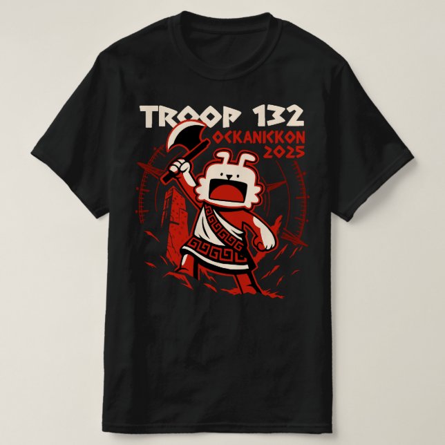 Camiseta Troop 132 Ockanickon Classe B (Frente do Design)