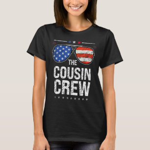 Camiseta Tropa de Primos Vermelho Branco e Azul 4 de Julho