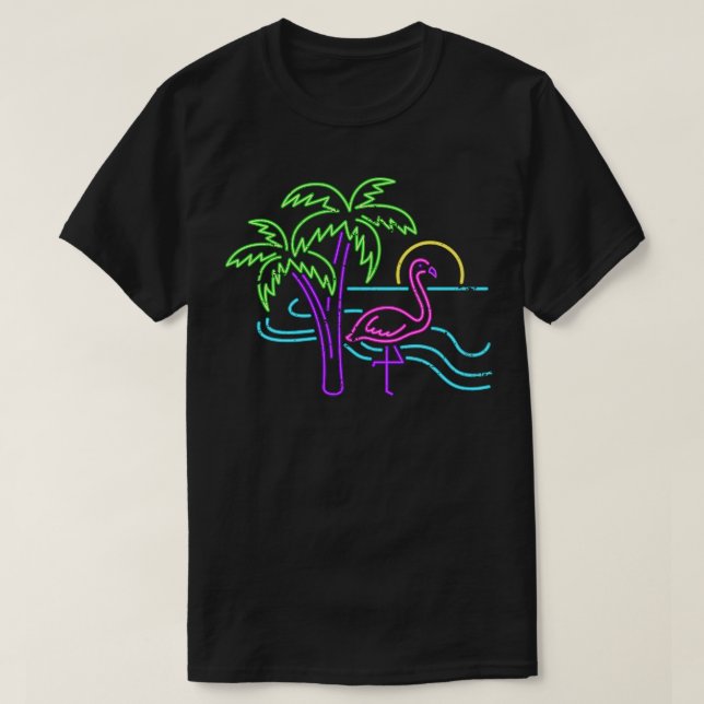 Camiseta Tropic Summer Flamingo (Frente do Design)
