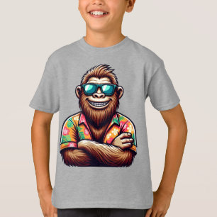 Camiseta Tropical/Beach yeti/bigfoot
