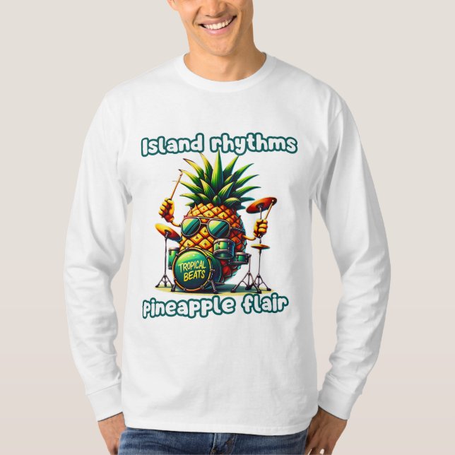 Camiseta Tropical Beats Drummer Vibe (Frente)
