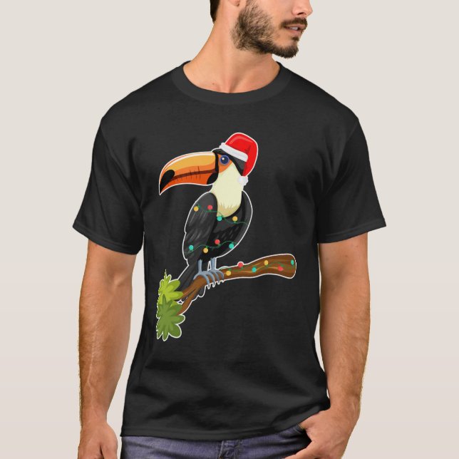 Camiseta Tropical Bird Hawaiian Summer Toucan Christmas In  (Frente)